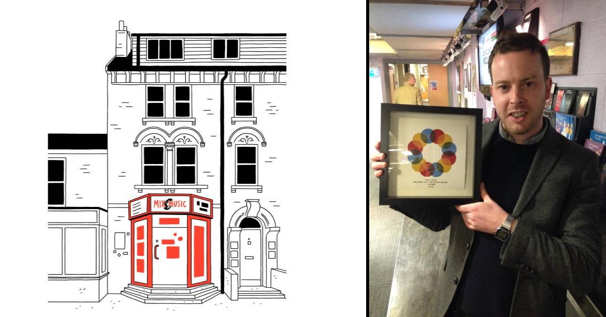 Cartoonist's tribute to legendary Harrogate record shop Mix Music