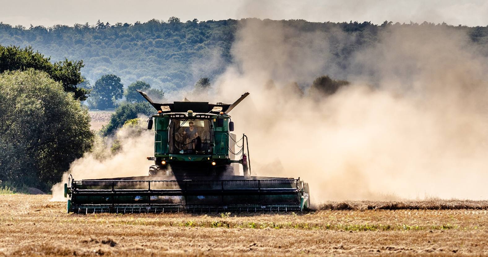 Fire crews called out after combine harvester catches fire